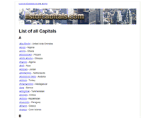 Tablet Screenshot of listofcapitals.com